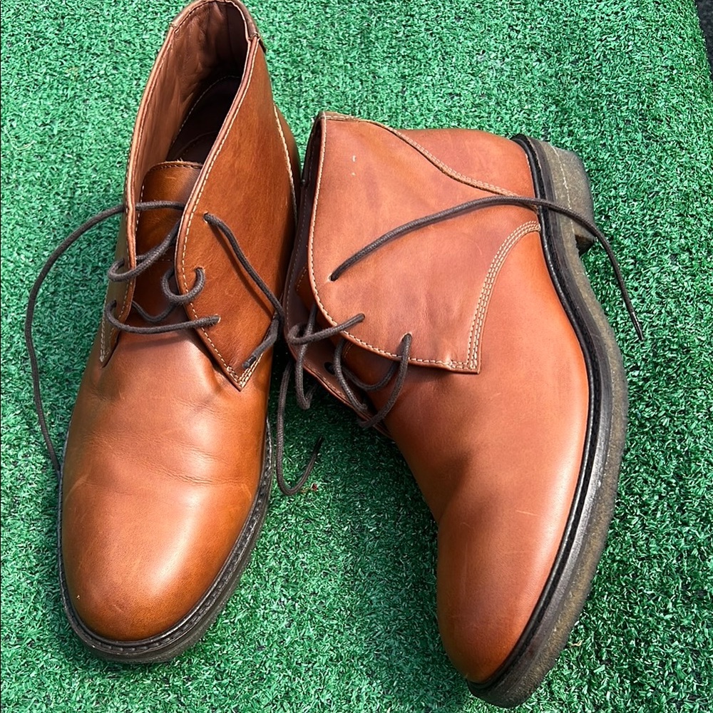 Johnston & Murphy Brown Chukka Boots Polished Leather